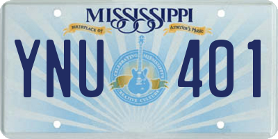MS license plate YNU401
