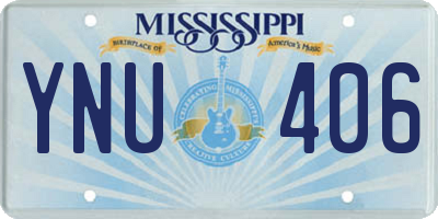 MS license plate YNU406