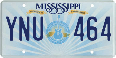 MS license plate YNU464