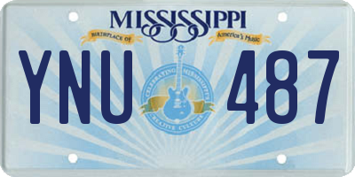 MS license plate YNU487