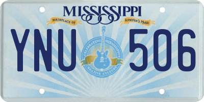 MS license plate YNU506