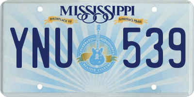 MS license plate YNU539