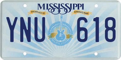 MS license plate YNU618