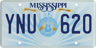 MS license plate YNU620