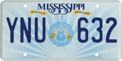 MS license plate YNU632