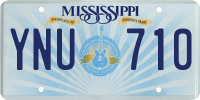 MS license plate YNU710