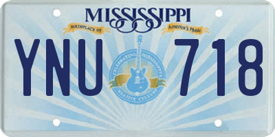 MS license plate YNU718