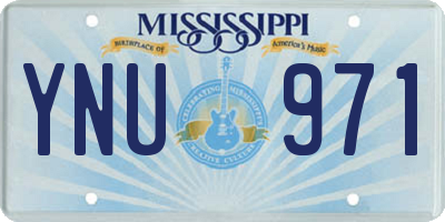 MS license plate YNU971
