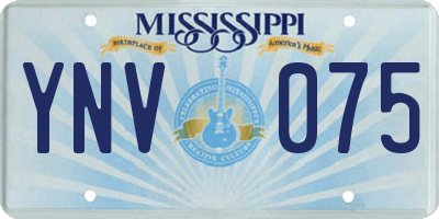 MS license plate YNV075