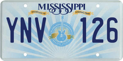 MS license plate YNV126