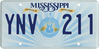 MS license plate YNV211