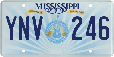 MS license plate YNV246
