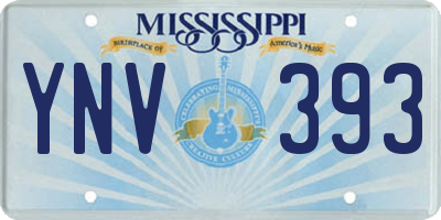 MS license plate YNV393
