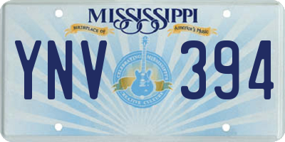 MS license plate YNV394