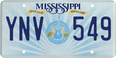 MS license plate YNV549