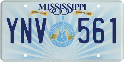 MS license plate YNV561
