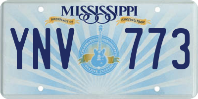 MS license plate YNV773