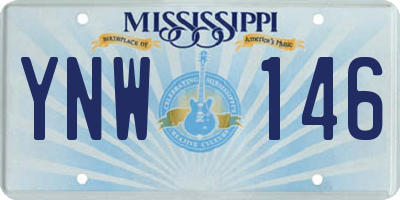 MS license plate YNW146