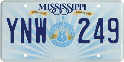 MS license plate YNW249