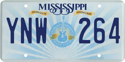MS license plate YNW264