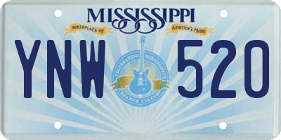 MS license plate YNW520