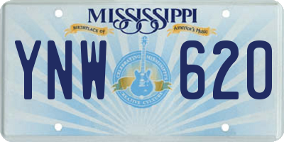 MS license plate YNW620