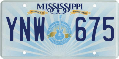 MS license plate YNW675