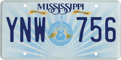 MS license plate YNW756
