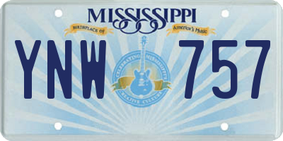 MS license plate YNW757