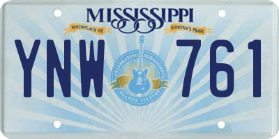 MS license plate YNW761