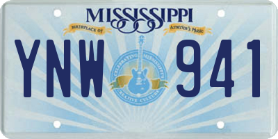 MS license plate YNW941