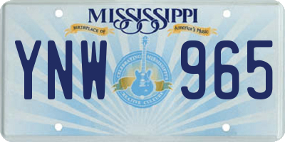 MS license plate YNW965