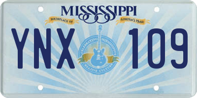 MS license plate YNX109