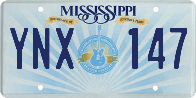 MS license plate YNX147
