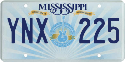 MS license plate YNX225