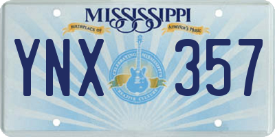 MS license plate YNX357