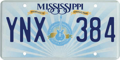 MS license plate YNX384