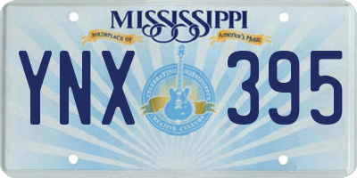 MS license plate YNX395