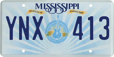 MS license plate YNX413