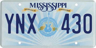 MS license plate YNX430