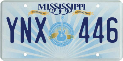 MS license plate YNX446