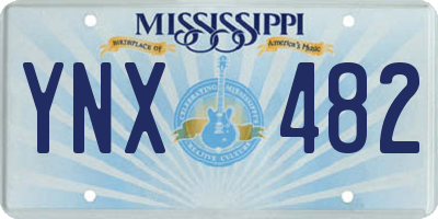 MS license plate YNX482