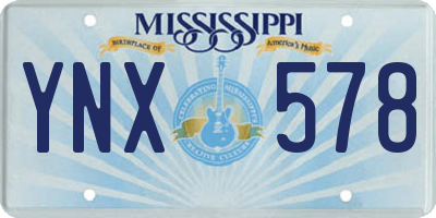MS license plate YNX578