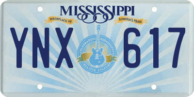 MS license plate YNX617