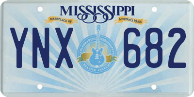 MS license plate YNX682