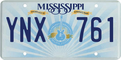 MS license plate YNX761