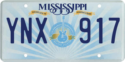 MS license plate YNX917