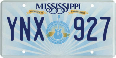 MS license plate YNX927
