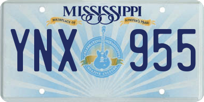 MS license plate YNX955