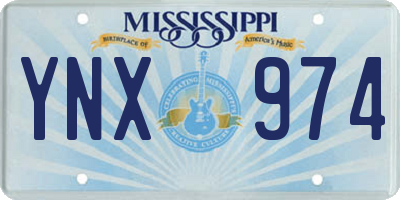 MS license plate YNX974